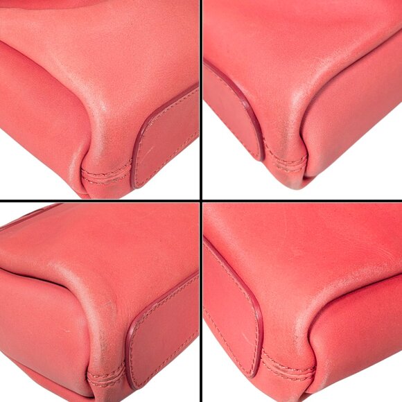 Ellen Tracy Barbie Pink Leather Turn Lock Flap Cover Shoulder Bag - Picture 6 of 12